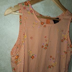Vintage No Boundaries Orange Floral Cottagecore Dress